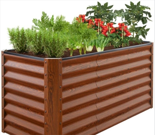 Outdoor Metal Raised Garden Bed for Vegetables, Flowers, Herbs - 4x2x2ft - Lot 209b