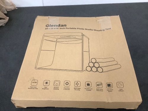 Glendan 16 × 16 x16 inch Portable Photo Studio Shooting Tent - Lot 10196