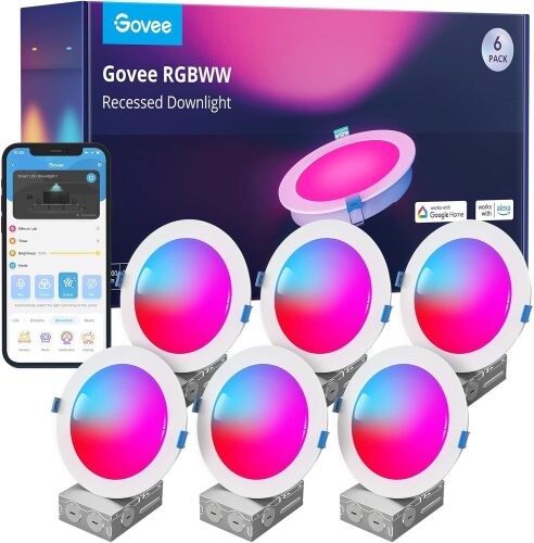 Govee Smart Recessed Lighting (6-Pack) - Lot 528