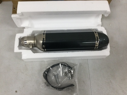 Motorcycle Slip On Muffler,1.5-2" Carbon Fiber Unversal Slip on Silencers & Mufflers For Dirt Bike Street Bike Scooter ATV Racing Pipes - Lot 487
