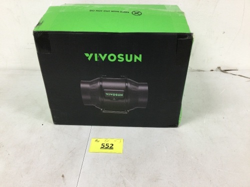 VIVOSUN AeroZesh S6 6-inch 405 CFM Inline Duct Fan with E12 Speed Controller, Entirely Programmable PWM-Controlled EC Fan for Grow Tent Ventilation - Lot 552