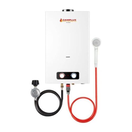 Camplux 4.22 GPM 16L Portable Tankless Gas Water Heater - Dented  - Lot 362