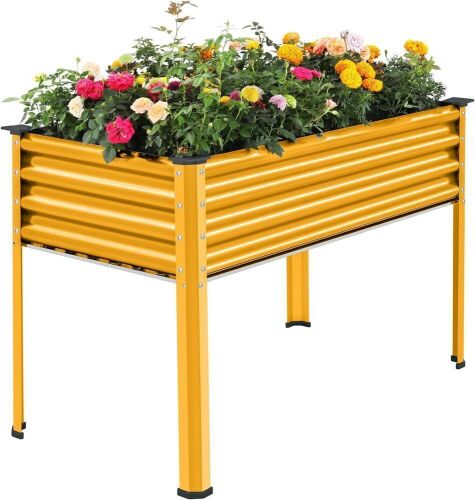 Land Guard Galvanized Raised Garden Bed 2' x 4' x 2.7' - Lot 365