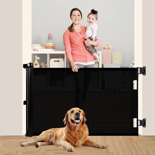 Reinforced 42" Extra Tall x 71" Wide Retractable Baby Gate  - Lot 482