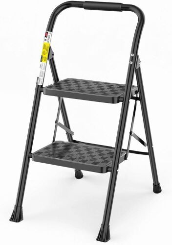 HBTower 2 Step Ladder, Folding Step Stool - Lot 622