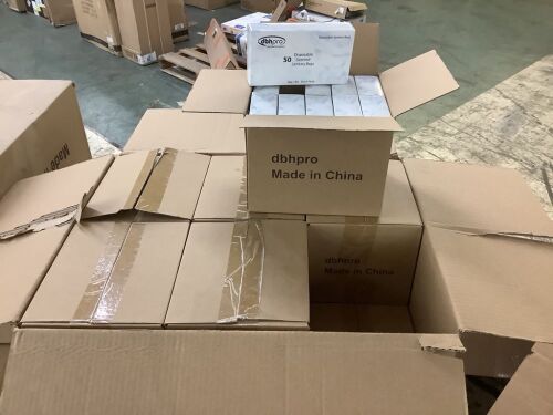 Case of Scented Plastic Disposal Sanitary Bags, (12) Boxes/Case, (10) 50-Pack/Box  - Lot 640