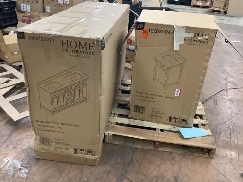 Lot of (2) Bathroom Vanities - Broken Tops, Not Inspected Further - Lot 459
