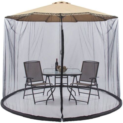 Adjustable Bug Net Accessory for Patio Umbrella w/ Zippered Door - 9ft - Lot 555