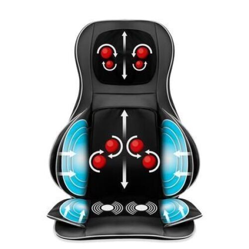 Air Compression Shiatsu Neck & Back Massager Seat w/ Heat, Rolling Massage - Lot 743