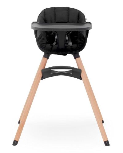  Lalo The Chair Convertible 3-in-1 Wooden High Chair with Dishwasher Safe Tray, Adjustable Footrest & Machine Washable High Chair Cushion, Licorice  - Lot 73