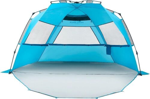 Pacific Breeze Easy Setup Beach Tent Deluxe XL with Extendable Floor  - Lot 611