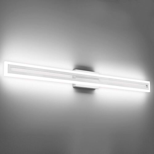 SOLFART LED Bathroom Vanity Light Fixtures, 48 Inch, Non-Dimmable, Brushed Nickel  - Lot 731