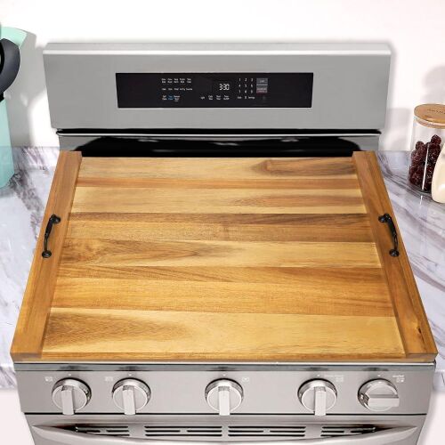Acacia Wood Noodle Board Stove Cover  - Lot 735