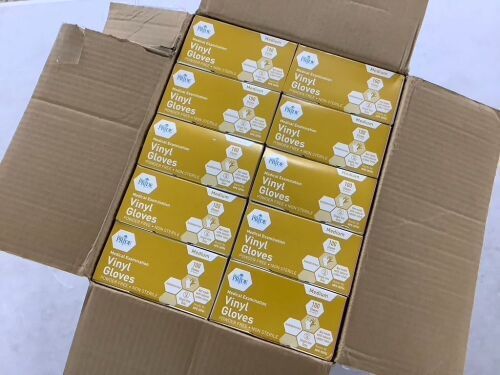 Case of MedPride Vinyl Exam Gloves, Medium  - Lot 304