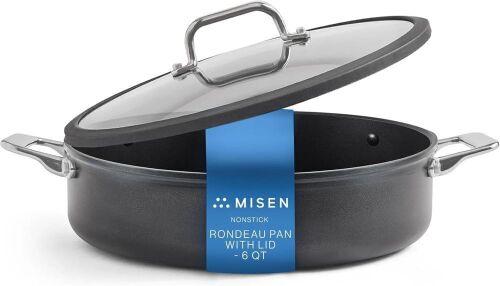  Misen 6 Quart Nonstick Rondeau Pot with Lid - Lot 706