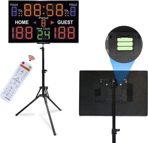 Ousmile Digital Basketball Scoreboard with Stand - Lot 716