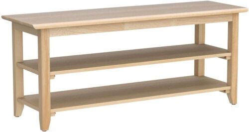  XKZG Wooden Entryway Bench Shoe Rack, Natural, 39.4" - Lot 405