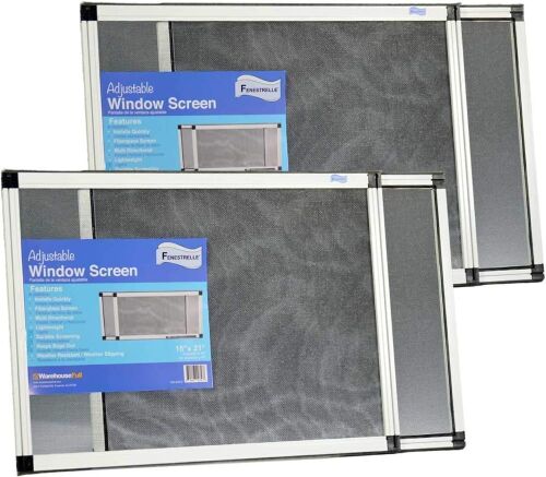 Fenestrelle Expandable Window Screen, Horizontal (15" H x 21"-40" W), Vertical (21" H x 15"-28"W), 2 Pack - Lot 397