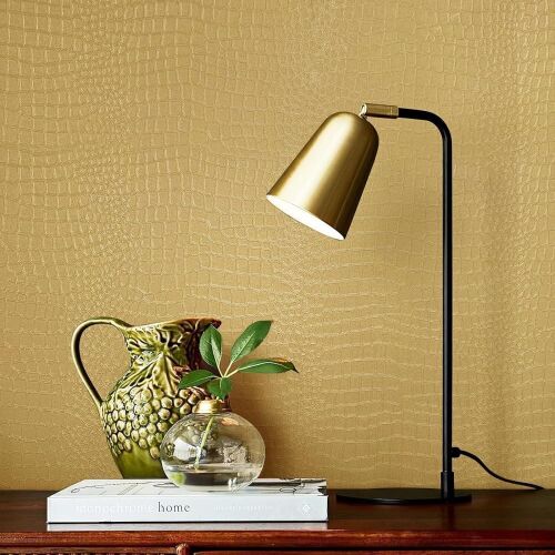 JiffDiff 39.4ft x 17.7" Lavish Champagne Crocodile Wallpaper  - Lot 727