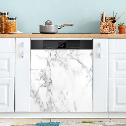 White Marble Texture Dishwasher Magnet Cover 23" x 26"  - Lot 447