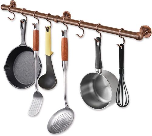 ROTHLEY Wall Mounted Kitchen Rail with Hooks - Lot 441
