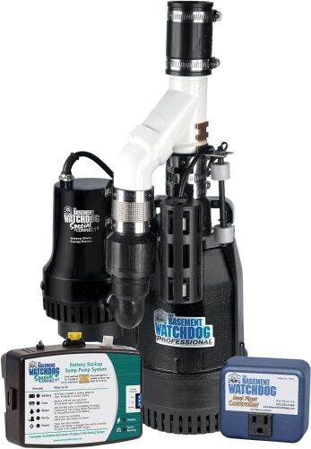  THE BASEMENT WATCHDOG Big Combo CONNECT ½ HP Primary and Battery Backup Sump Pump System with Smart WiFi Capable and 24-Hour-a-Day Monitoring Controller  - Lot 34