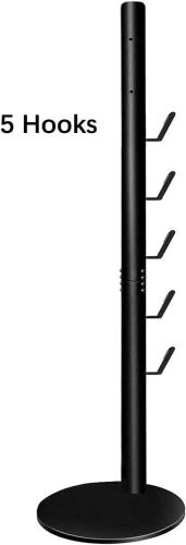 Cordless Vacuum Floor Docking Station Metal Organizer Bracket with 5 Hooks, Black  - Lot 200