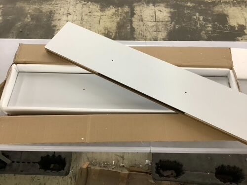 White Floating Shelves  - Lot 243