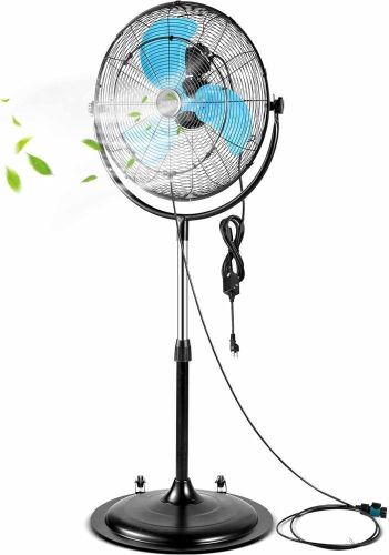 pasapair 20 inch Heavy Duty High Velocity Pedestal Misting Fan - Lot 54