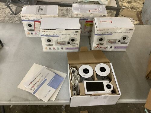 Lot of (5) Project Nursery Video Baby Monitor with 2 Cameras and 4.3" Screen - Lot 71