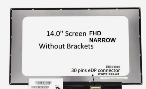 Laptop Screen TV140FHM-NH1 TV140FHM-NH2 1920x1080 30 pin IPS nobrackets - Lot 58