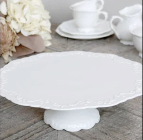 Cake Plate Noble Cream, Vintage, Shabby, Country House  - Lot 72