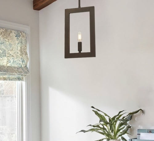 Mini Pendant Lighting, Retro 1 Light Kitchen Pendant Light with LED Bulb Dark Bronze Finish - Lot 80