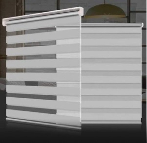 SEEYE Zebra Shade Blinds 25.6"w x 90"h white - Lot 94