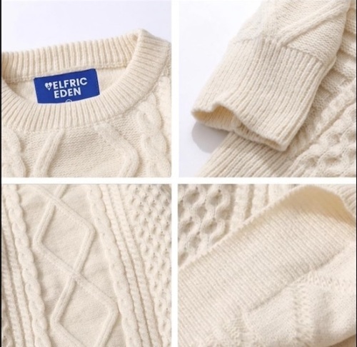 Aelfric Eden Women Sweater Vintage Cable Knit Sweater Casual Oversized Sweater Pullover-xl - Lot 113