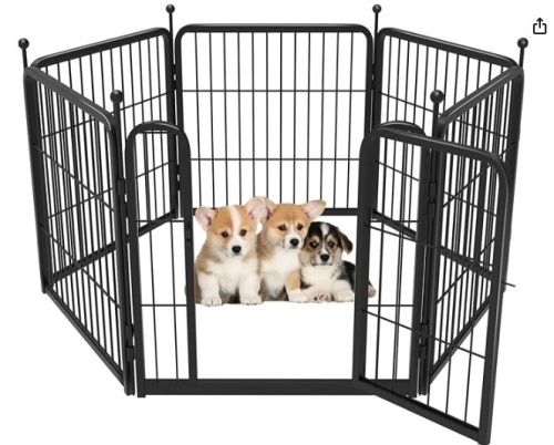 FXW Rollick Dog Playpen for Yard, RV Camping│Patented, 24 inch 6 Panels - Lot 141