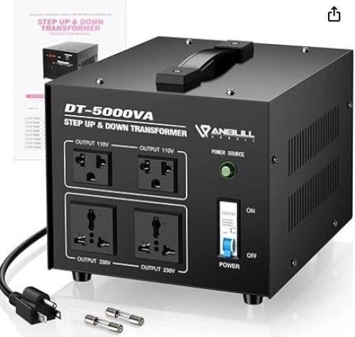 Anbull Voltage Converter 5000 Watt Voltage Transformer, AC 110V/120V/220V/240V Power Converter - Heavy Duty Step Up/Step Down Voltage Transformer Converter - Lot 18