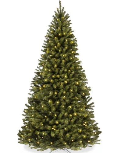 Pre-Lit Artificial Spruce Christmas Tree w/ Foldable Metal Base 6ft - Lot 173