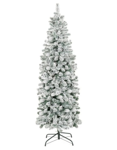Snow Flocked Artificial Pencil Christmas Tree w/ Stand 9ft - Lot 178