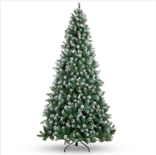 Pre-Decorated Christmas Tree w/ Pine Cones, Flocked Branch Tips 6ft - Lot 188