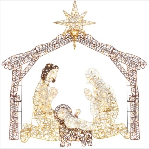 Lighted Christmas Nativity Scene Outdoor Decor with LED Lights - 6ft - Lot 190