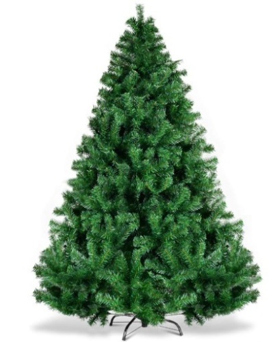  6ft Artificial Christmas Tree, Premium Unlit Hinged Spruce Full Tree with 1000 Branch Tips, Metal Stand - Lot 208