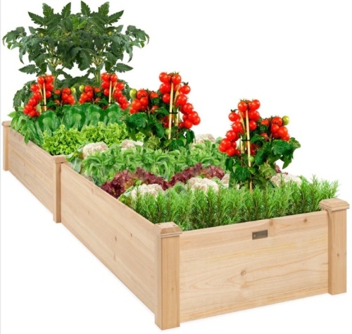 Wooden Raised Garden Bed Planter for Garden, Lawn, Yard - 8x2ft - Lot 246