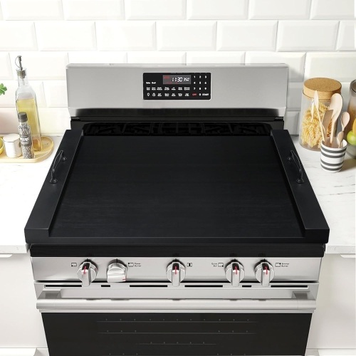 Noodle Board Stove Cover with Handles, Multiple Stove Top Cover Board for Electric/Gas Stove Top(Black)  - Lot 685