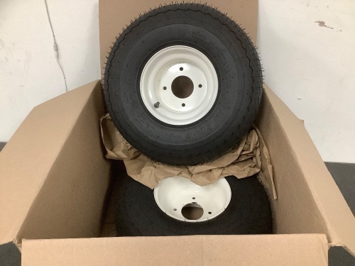 Antego: 18X8.50-8 with 8X7 white assembly for Golf Cart and Lawn Mower - Lot 1001