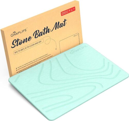 Graplife Diatomaceous Earth Stone Bath Mat 23.6" x 15.35"  - Lot 611