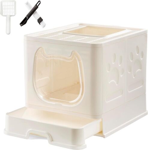 Gefryco Foldable Top Entry Cat Litter Box with Lid - Lot 716