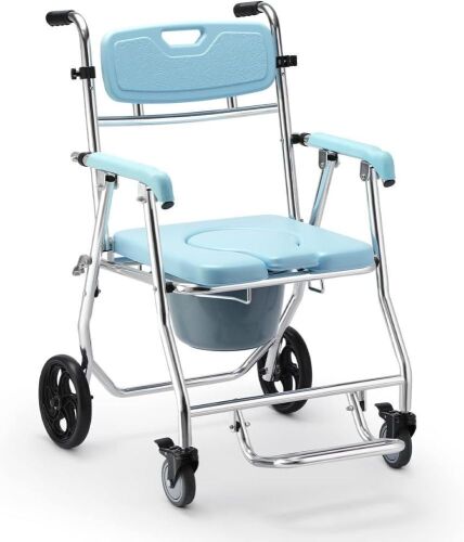 OasisSpace Folding Shower Commode Wheelchair - Lot 742