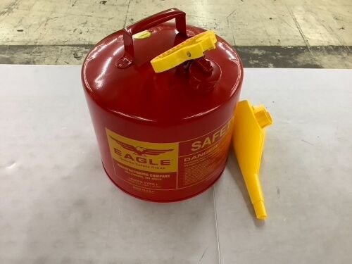 Eagle Gasoline Safety Can with Funnel - Lot 746