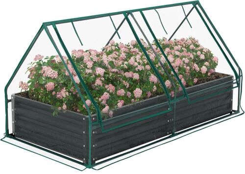 ONCEMORE Raised Garden Bed with Greenhouse 8' x 4' x 1'  - Lot 644